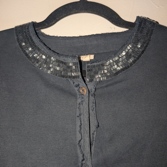 J. Crew Navy Women's Cardigan with Beaded Detail - Picture 2 of 8